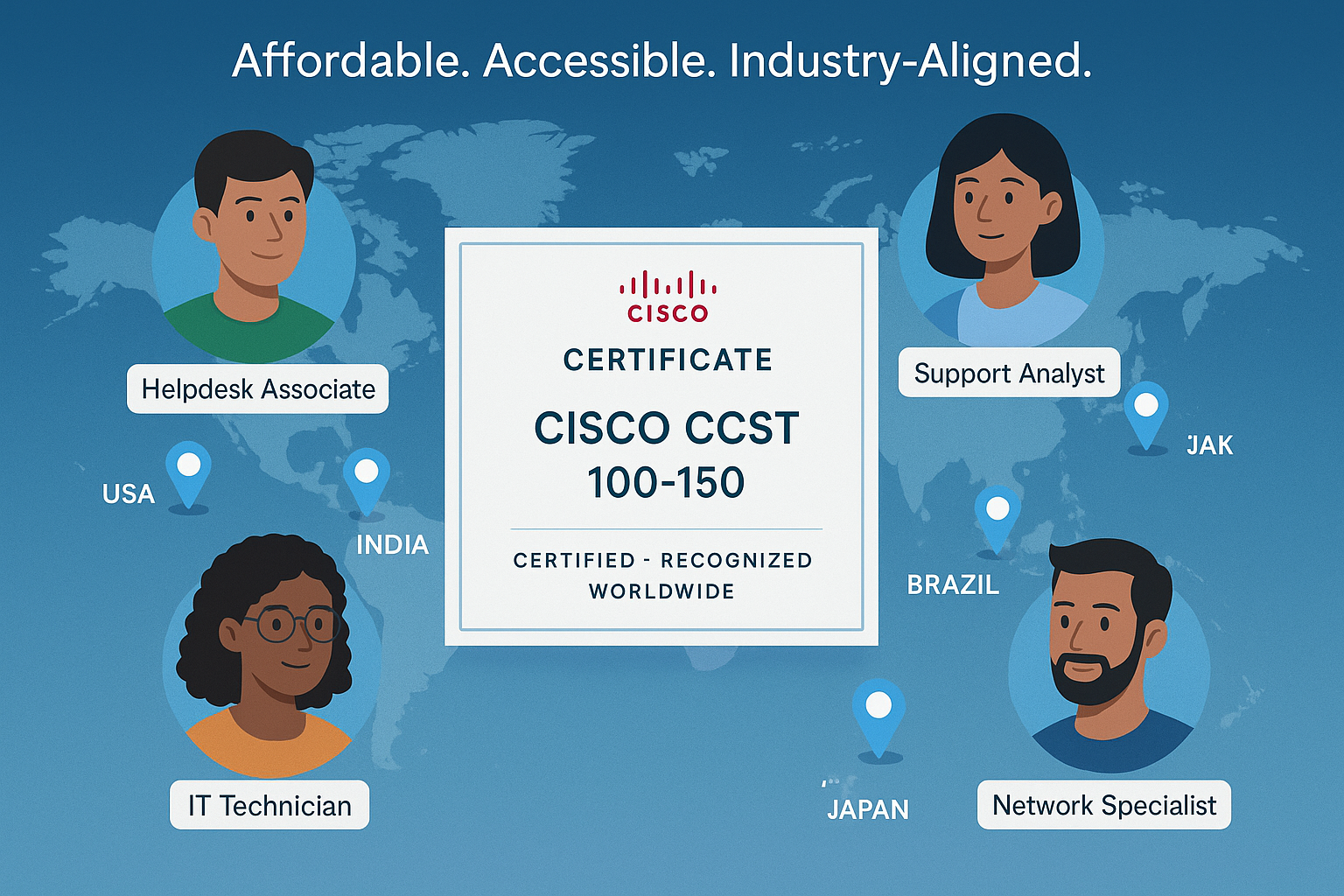 Cisco CCST 100-150- Certified, Recognized, Worldwide