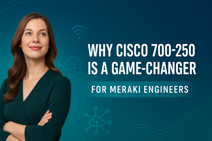 A professional woman showcasing Why Cisco 700-250 Is a Game-Changer for Meraki Engineers